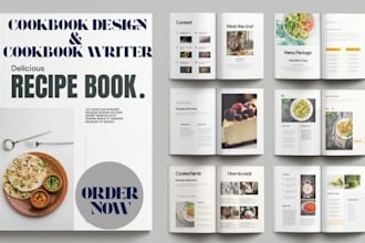 create professional recipe book ebook or cookbook design in canva