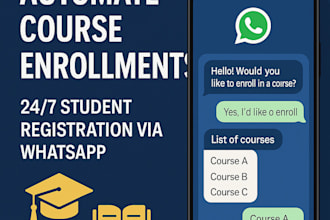 develop whatsapp chatbot for seamless course enrollments