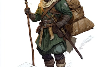 design a dnd character art and dnd character illustration