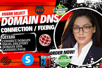 connect domain dns transfer domain, subdomain to systeme io shopify or wix
