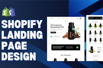 design shopify landing page or one product store using replo, gempages, pagefly