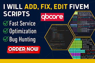 fix and edit your fivem server scripts and bugs issues