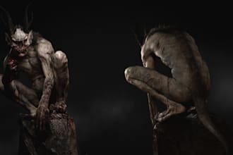 create 3d monster, alien, creatures, sci fi robot and weapon for you