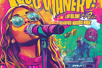 design music poster illustration for event concert festival
