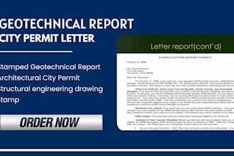 geotechnical report architectural stamp report city approval