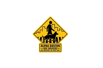 design creative describing dog walking logo