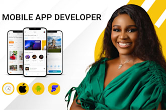 do mobile app development, ios android app using flutterflow bubble io adalo
