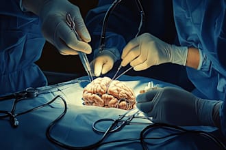 draw a realistic anatomical surgery medical illustration