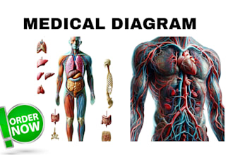 draw anatomy images,colour illustration for medical science anatomy diagram