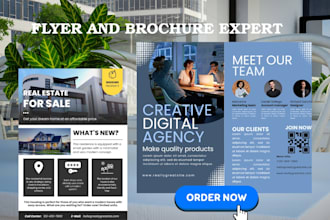 design trifold, bifold brochure, flyer, leaflet, postcard, business catalog