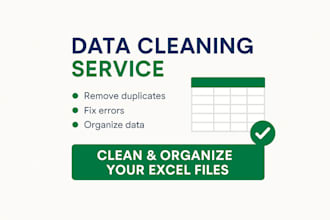clean and structure your excel or CSV data