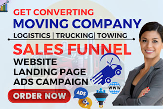 create moving company ads campaign moving company sales funnel movers website