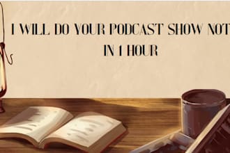 do podcast show notes making in 1 hour