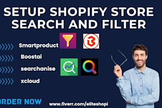setup shopify store search and filter smartproduct boostai searchanise xcloud
