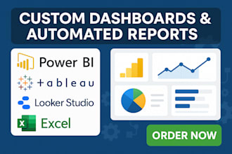 create custom dashboards in power bi tableau looker studio automate excel