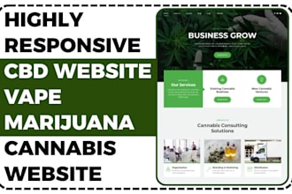 design responsive cbd website cannabis website vape cbd oil marijuana website