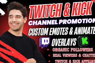 create animated overlays, emotes and branding for twitch, kick and youtube