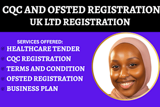 do cqc and ofsted registration, cqc policies, healthcare tender proposal writing