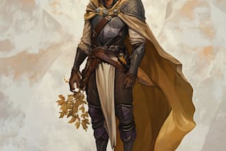 create a custom dnd party character illustrations