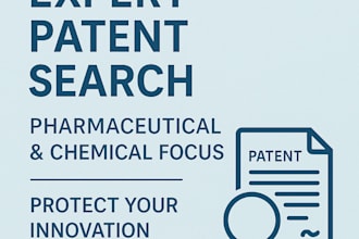 deliver pharmaceutical patent prior art and patentability search
