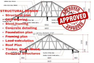 structural plan cad drawing concrete steel structures framing foundation plans