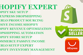setup shopify sku oberlo product sourcing aliexpress dropshipping passive income