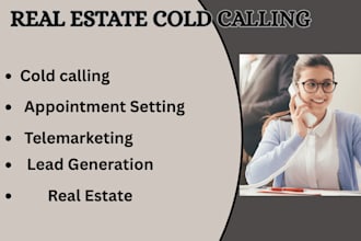 be your  real estate vending machine cold caller lead generation and VA