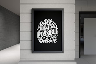 unique typography poster design personalized and artistic