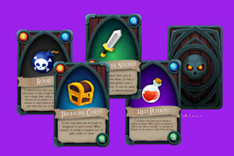 design custom tarot card game, playing card, board game oracle card ccg rpg game