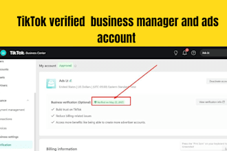 create agency verified tiktok business manager and ads account