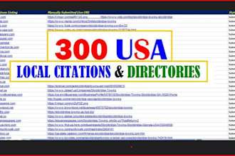 put business on 300 USA local citation directories local SEO