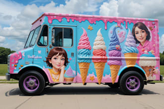 provide truck wrap design or van wrap design