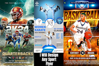 do pro sports flyer for rugby, wwe, golf, f1, basketball, tennis, football,