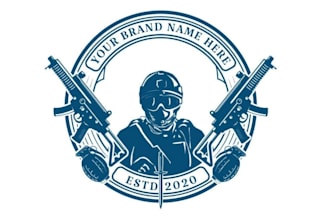 design outstanding gun logo