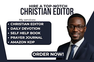 format, edit daily devotional christian ebook prayer journal memoir KDP upload