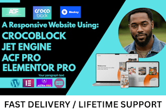 build dynamic wordpress website by crocoblock elementor pro acf jet engine