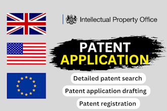 draft your utility patent specification, design patent filing in the eu, UK