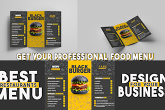 create printable digital menus for restaurants and cafes