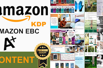 design premium a plus content for KDP book brand ebc, amazon design a plus