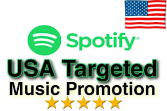 spotify music promotion to USA UK targeted spotify music streams, listeners