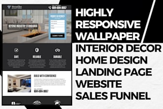 design wallpaper website interior design decor landing page home decor website