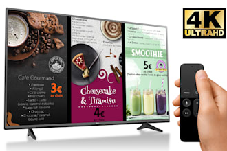 design a professional café digital menu board