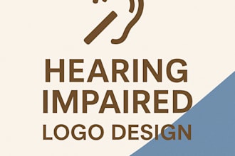 design professional hearing impaired symbols and logo