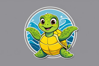 do sea turtle mascot logo in 2 days