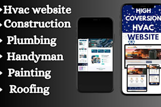 handyman website, hvac website, construction company website, plumbing website