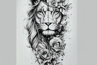 draw custom tattoo design realistic, full sleeve tattoo artist