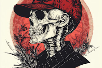 draw custom american traditional tattoo design for you
