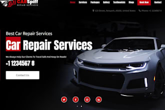 design car detailing website, auto detailing car wash website
