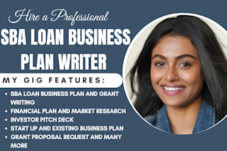 develop a startup sba business plan for loan approval financial projections