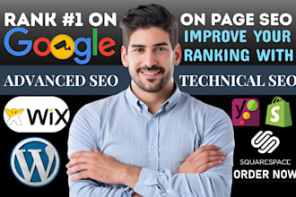 do onpage SEO and technical optimization for your website for top google ranking